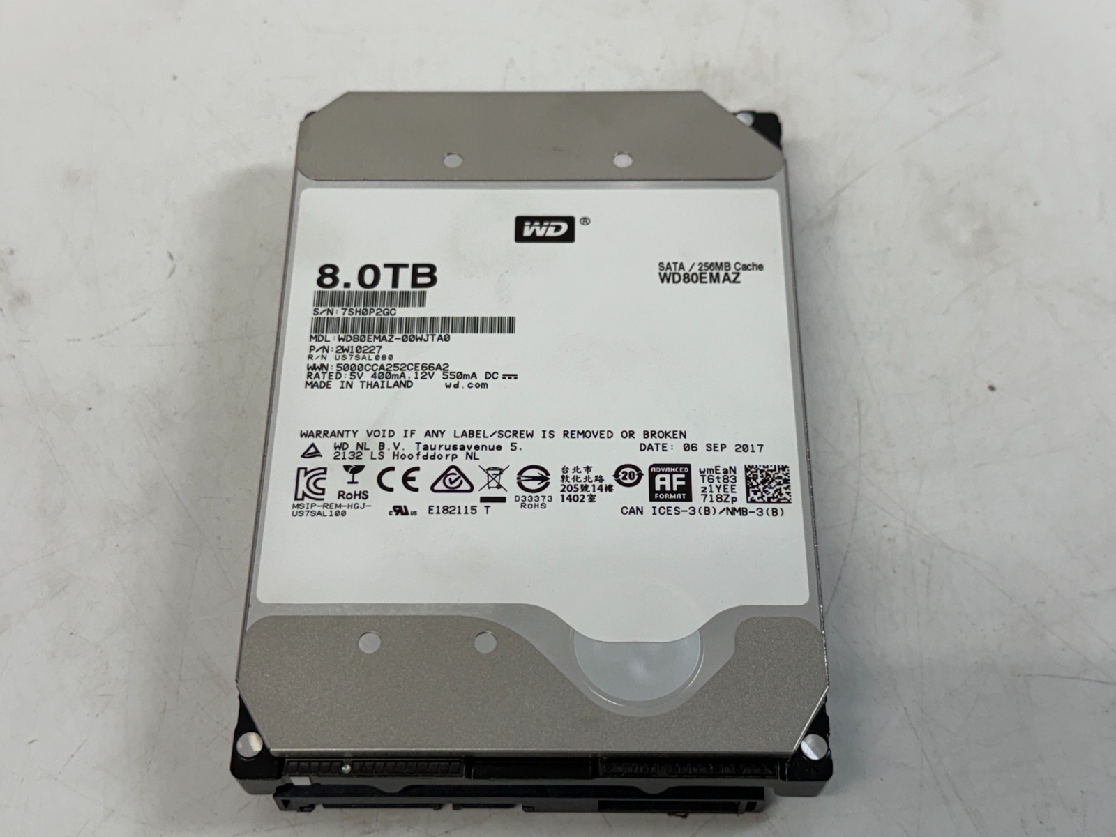 Western Digital WD 8TB 3.5" SATA 5400RPM  HDD WD80EMAZ-00WJTA0 PARTS