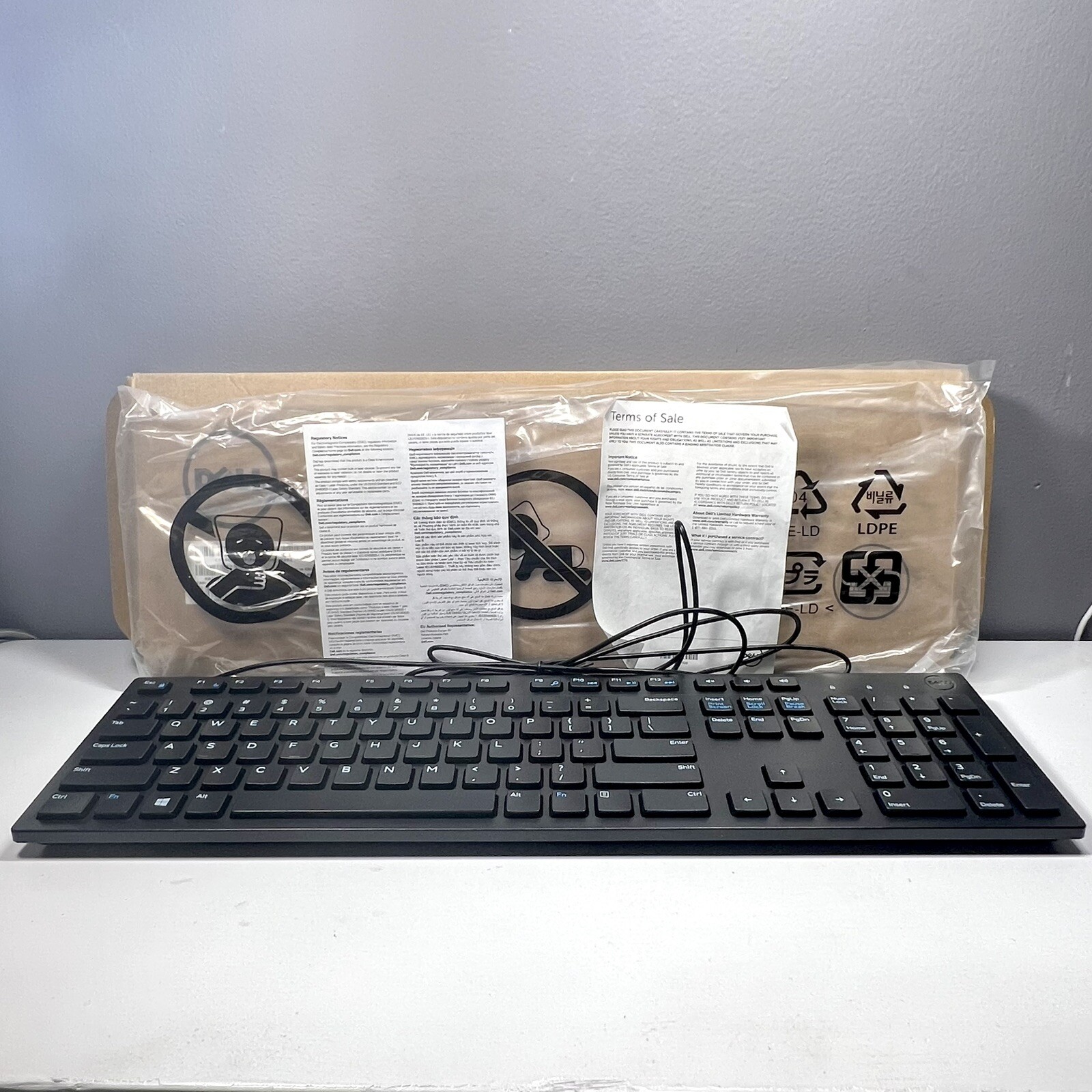 Genuine Dell KB216-BK USB Wired Replacement Computer Black Slim Keyboard 06WMN0