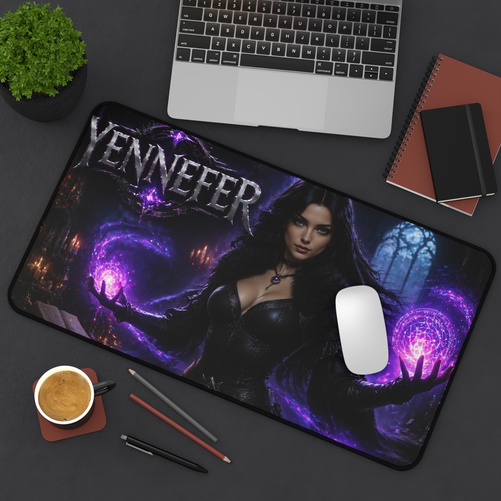 Yennefer Gaming Mouse Pad, Extended Desk Mat, Dark Fantasy Decor