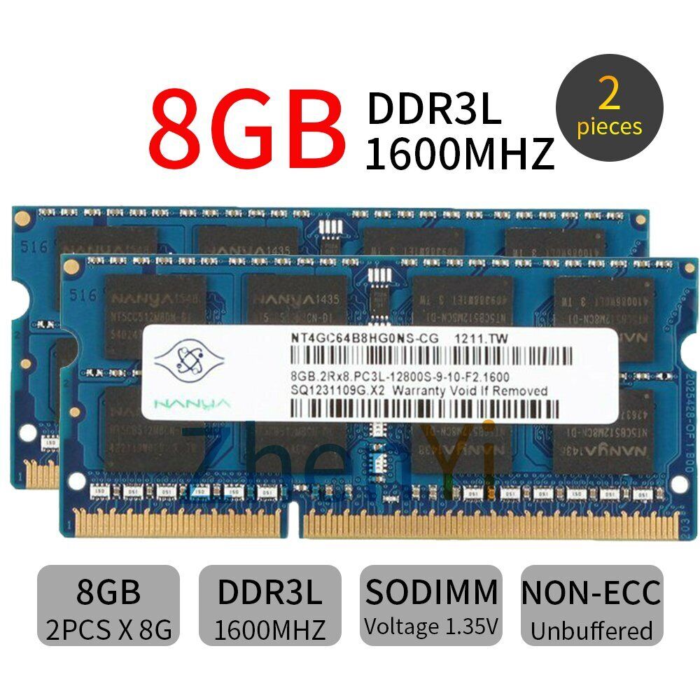 16GB 2x 8GB DDR3L 1600MHz For Mac Mini Late 2012 MD387LL/A A1347 Memory RAM NY