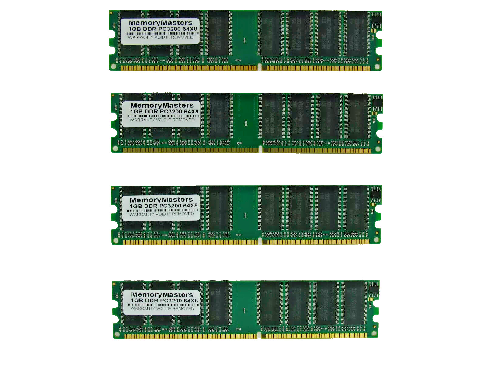 4GB KIT4X 1GB PC3200 DDR 400 Mhz Low density memory 2Rx8 CL3 DIMM DDR1 RAM INTEL