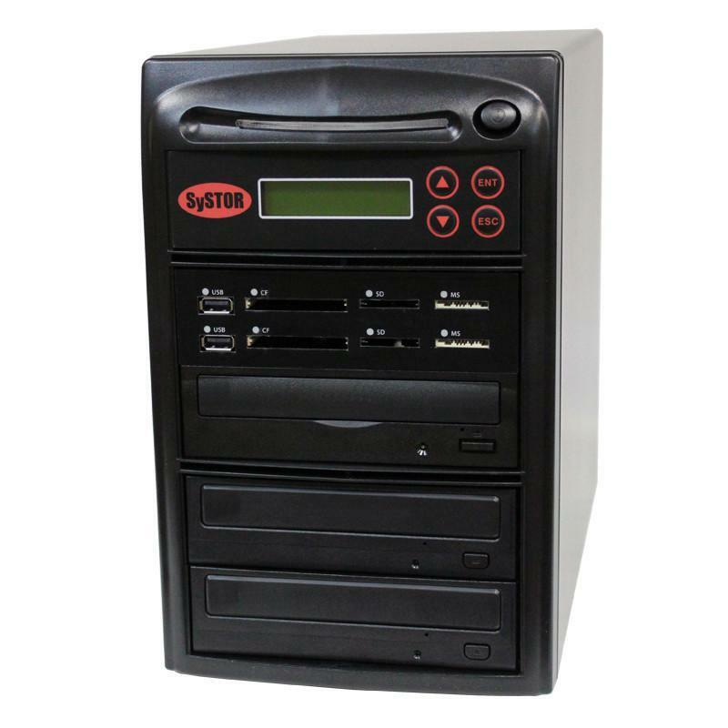 Systor Multi Media PLUS Flash USB SD CF Backup to 2 Bluray Duplicator 2YR WRNT