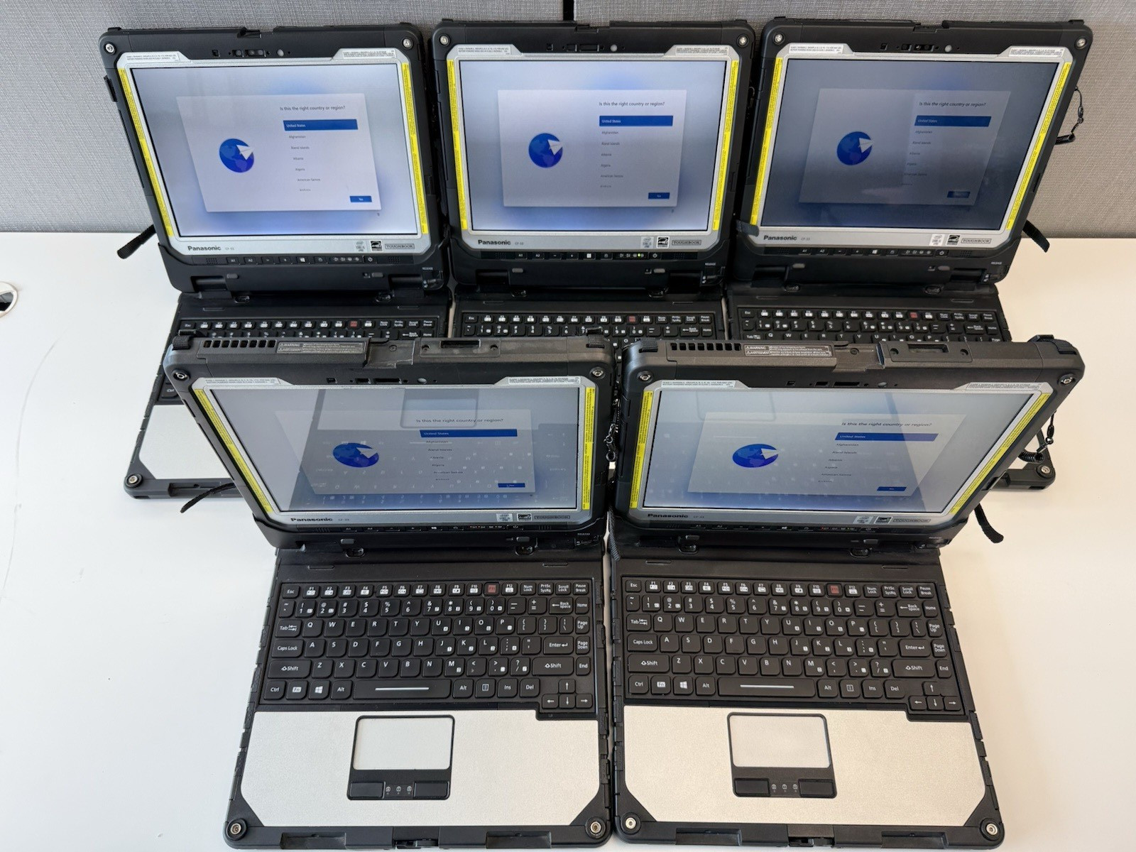 Lot of 5 Panasonic Toughbook CF-33 Core i5-10310U 16GB 512GB Win11P - Grade A/B