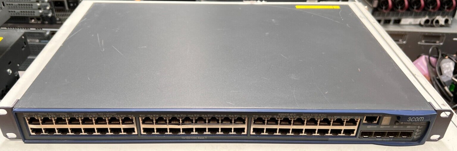 USED | 3Com 4210G 48 Port Gigabit Ethernet Switch 3CRS42G-48-91