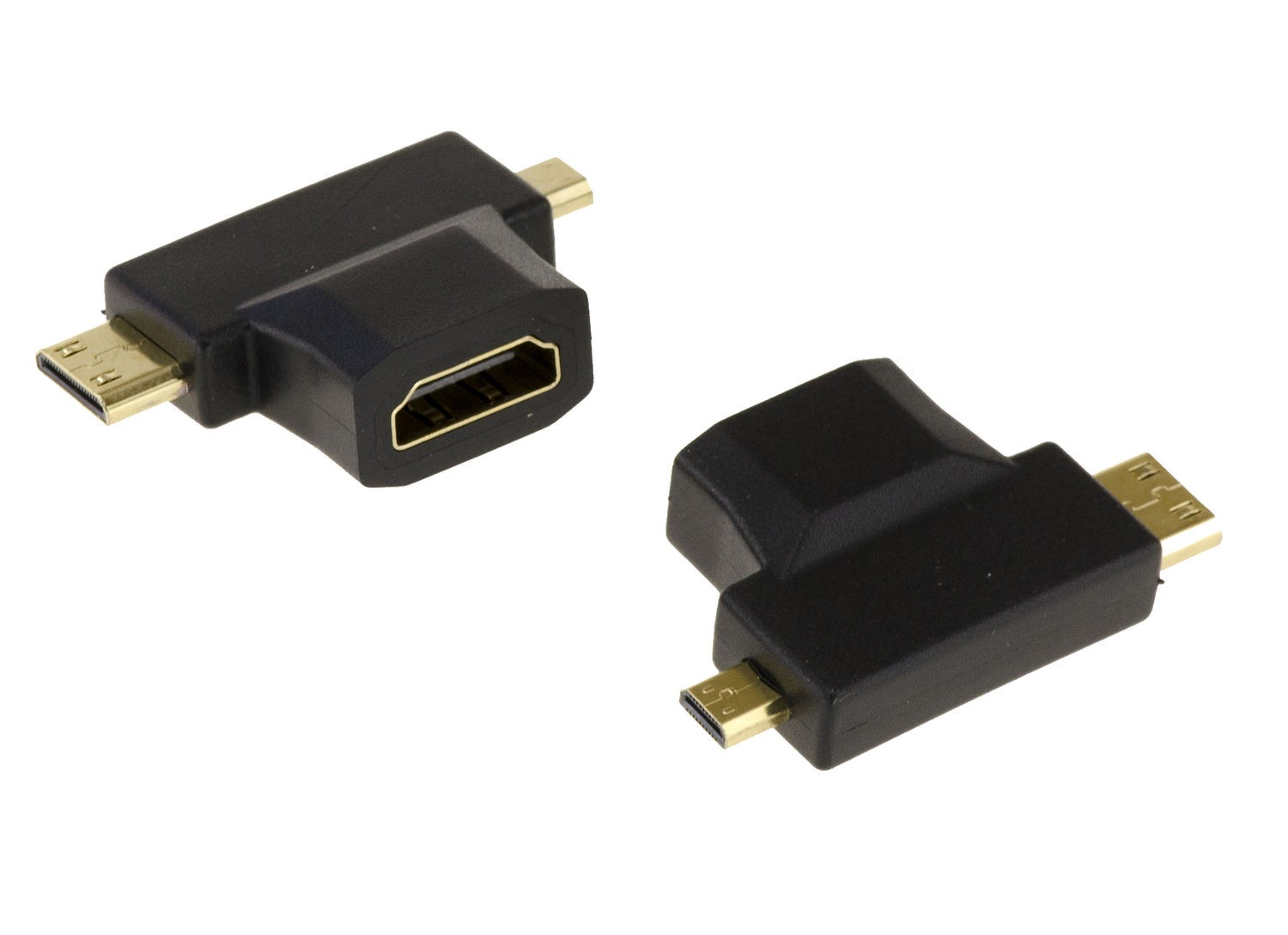 HDMI Adapter (Type A) Female To Micro HDMI Male (Type D) And Mini HDMI Male