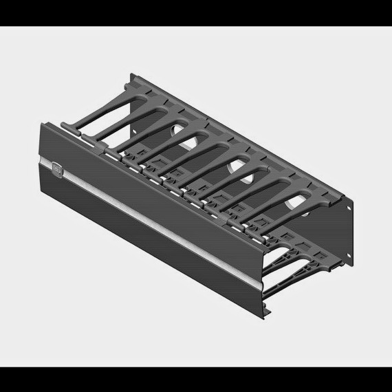Chatsworth Evolution Horizontal Cable Manager 35441 Black 19in L 4in W