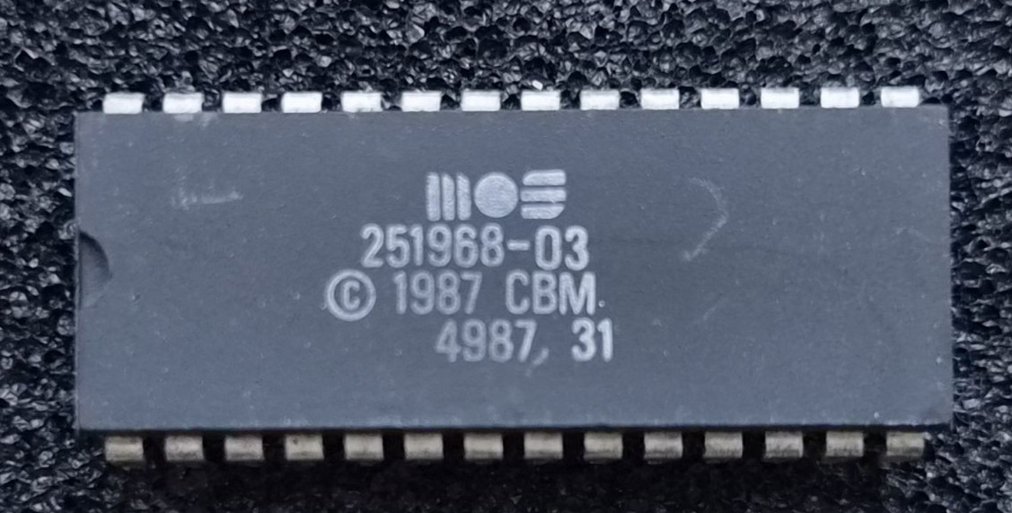 MOS 251968-03 DOS ROM Chip  ©1987 CBM Original Vintage IC – Fully Working