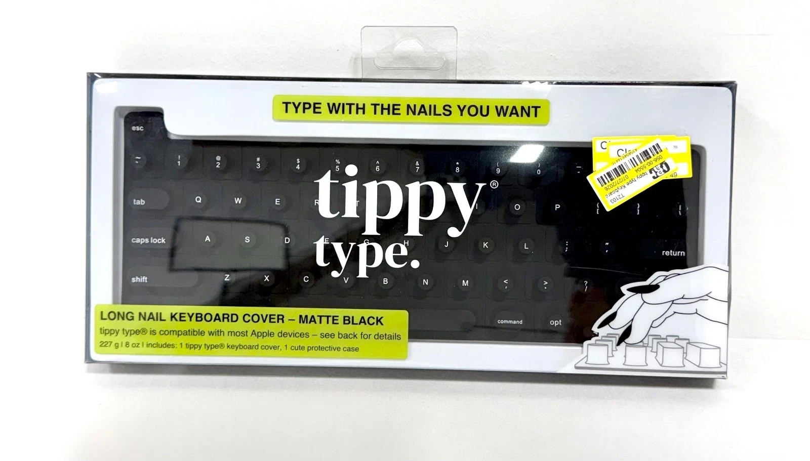Tippy Type Keyboard Cover Compatible with Mac - Matte Black: Silicone Flexible S