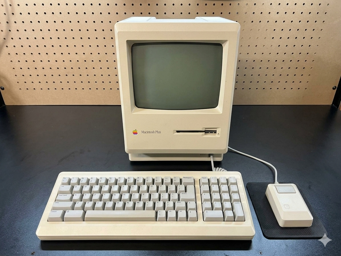 Vintage Apple Macintosh Plus M0001A - Restored, Recapped, Cleaned, All keys work