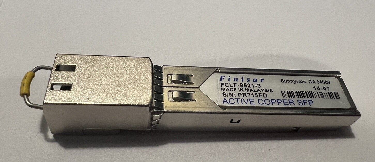 Finisar FCLF-8521-3 1000Base-T RJ45 copper SFP transceiver +450pc w/60 days WRTY