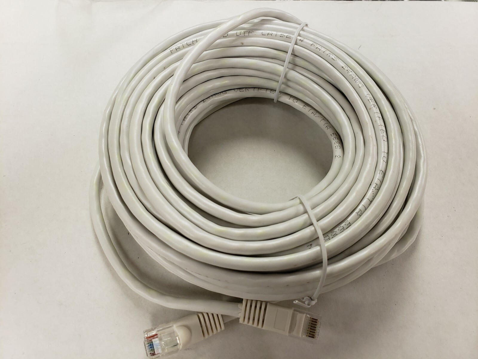 Cable CAT5E Patch Cord Ethernet Rj45 Network De 350mhz UTP LAN 60Ft White