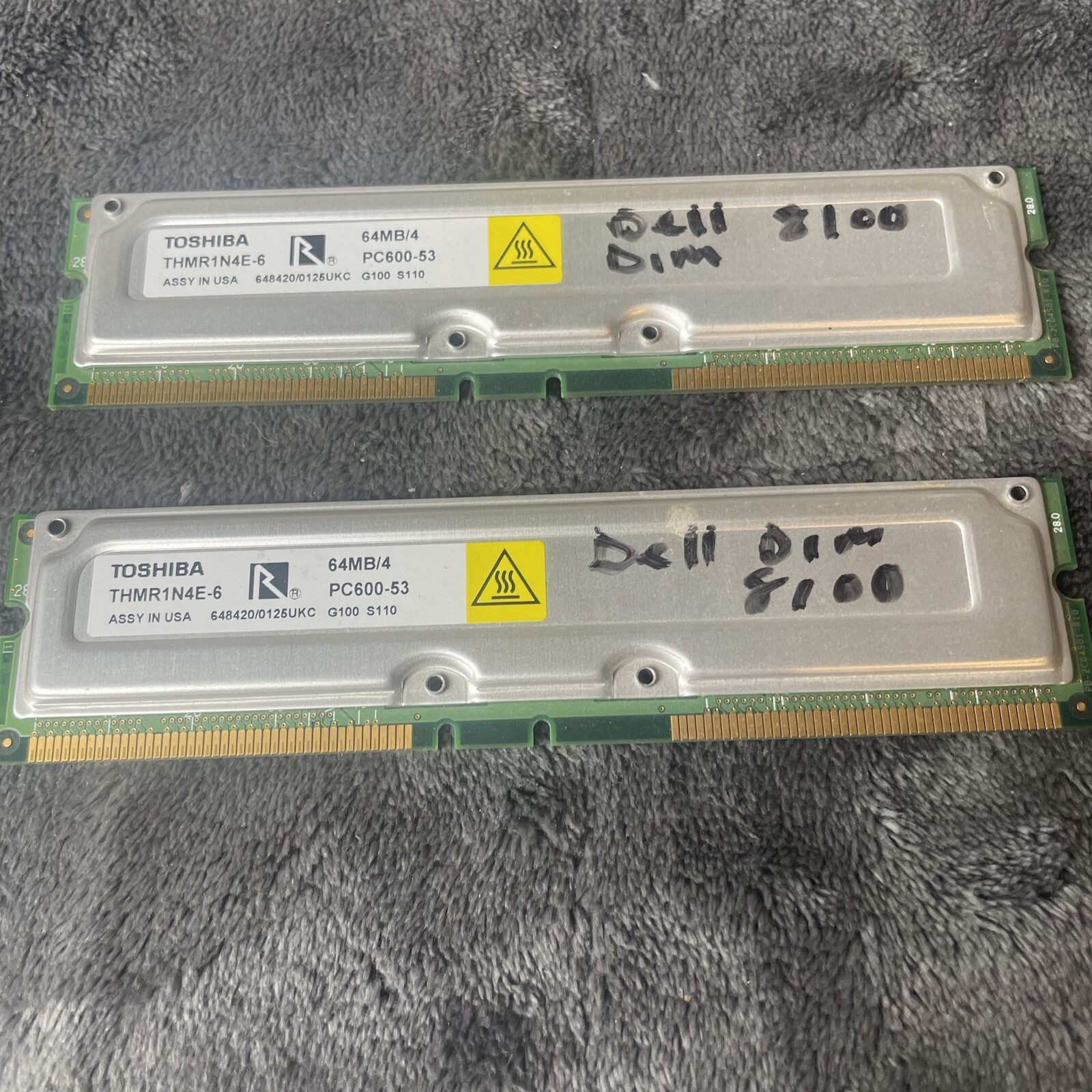 Toshiba THMR1N4E-6 PC600-53 64MB/4 - Lot if 2