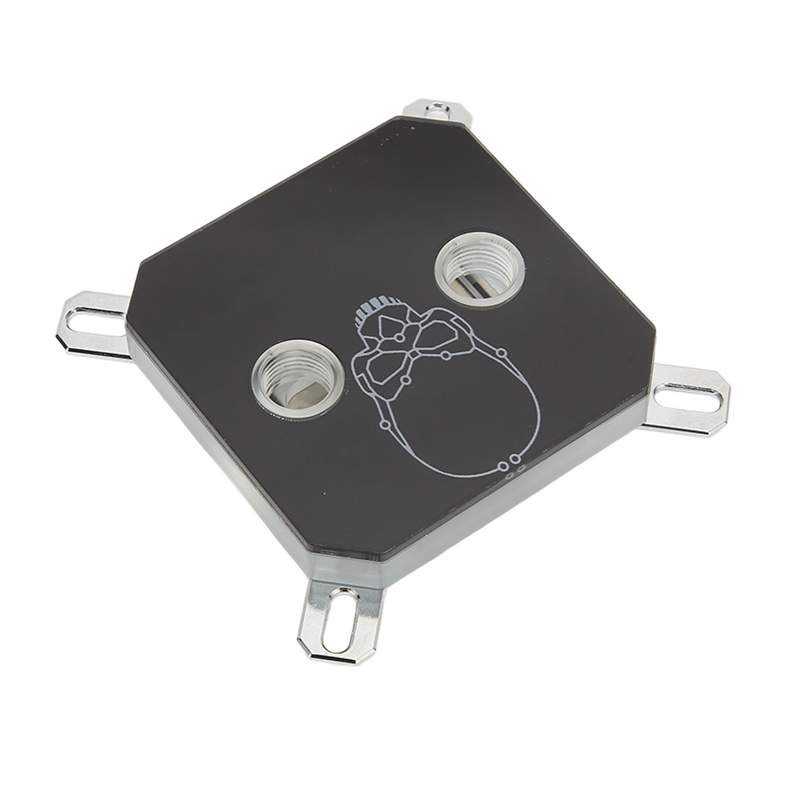 CPU Water Block G1/4 Thread Copper Acrylic Electroplating Accurate Hole Pos KVDA
