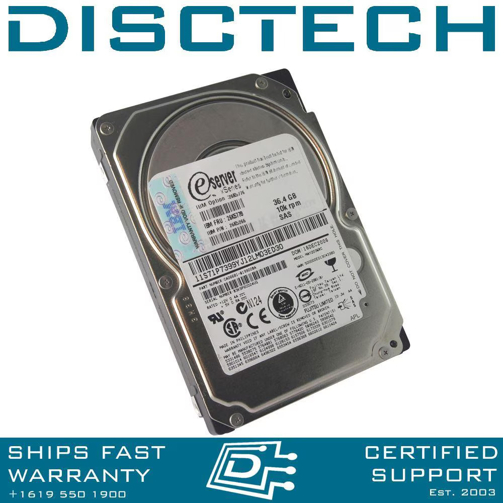 IBM 26K5776 36GB 10K RPM 3Gbps 2.5" SFF SAS NHS Hard Drive