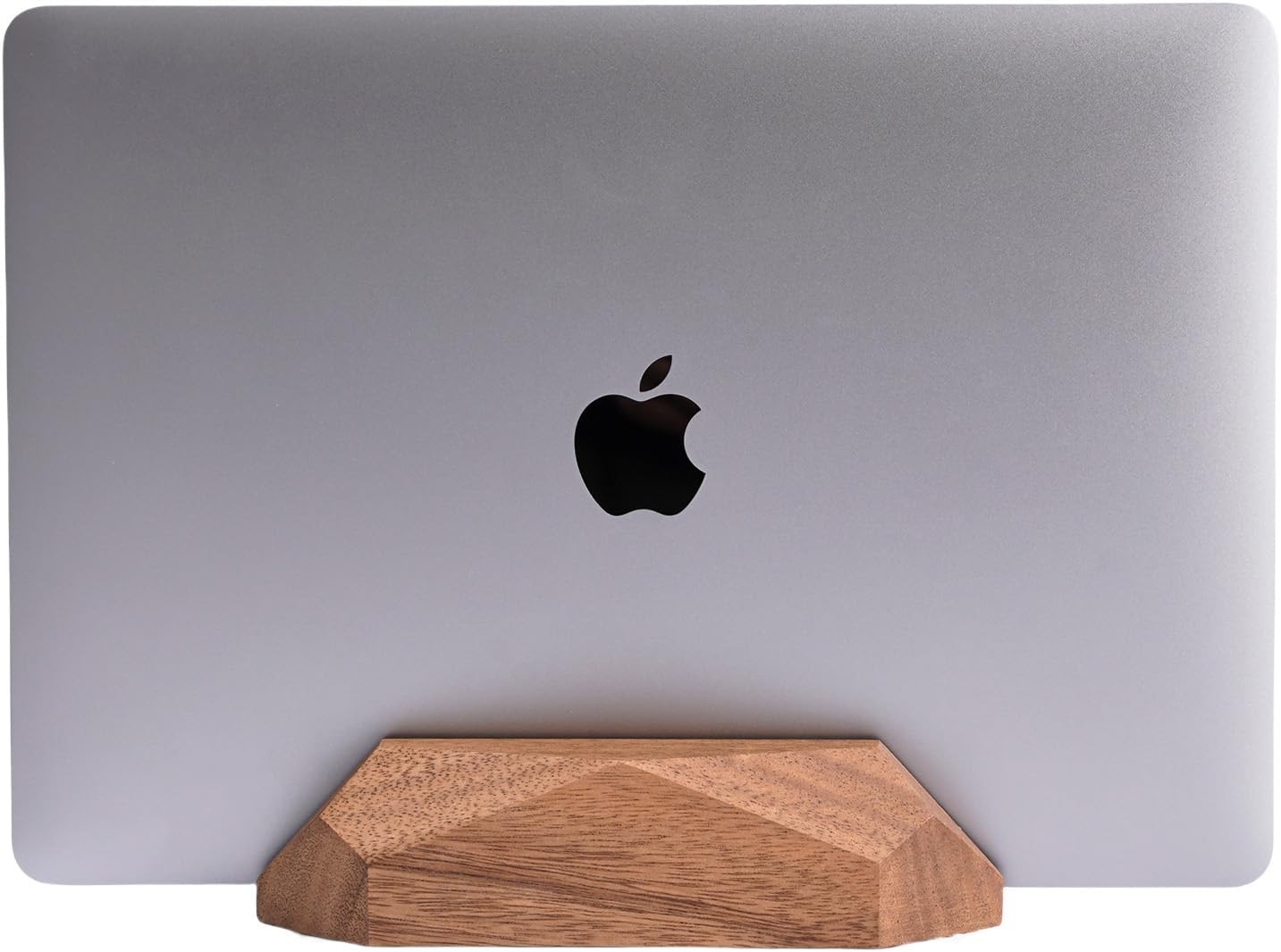 Adjustable Vertical Laptop Stand, MacBook Holder with Wood, Wooden Laptop Stand,