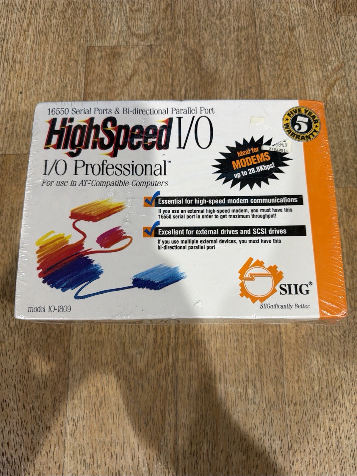 SIIG IO-1809 Dual High Speed 16550 Serial, IEEE1284 parallel JJ-A21012 8bit ISA