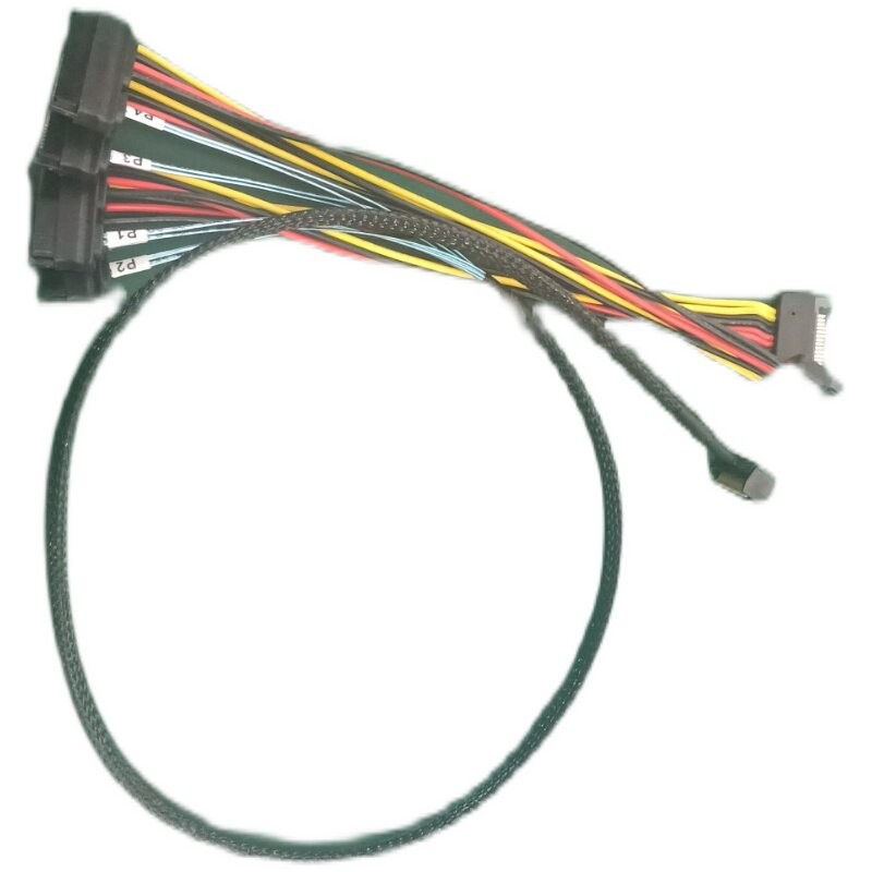SlimSAS LP SFF-8654 8X to 4 Port SAS 29Pin with 15Pin Power Adapter Cable