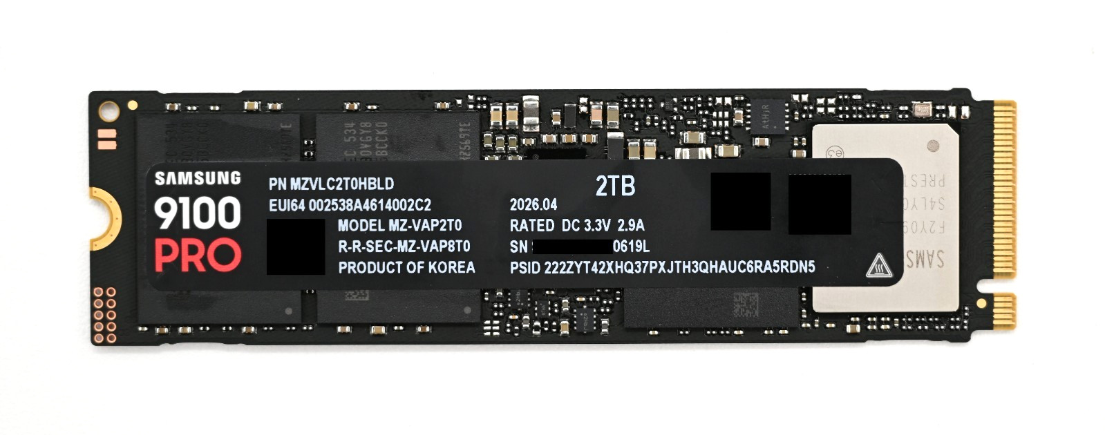 Samsung 9100 PRO 2TB M.2 2280 NVMe PCIe Gen5 SSD MZ-VAP2T0B 14,700 MB/s Open Box