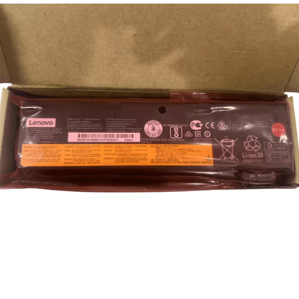61++ Genuine 72Wh 01AV427 Battery for Lenovo ThinkPad T480 T470 P51S P52 01AV492
