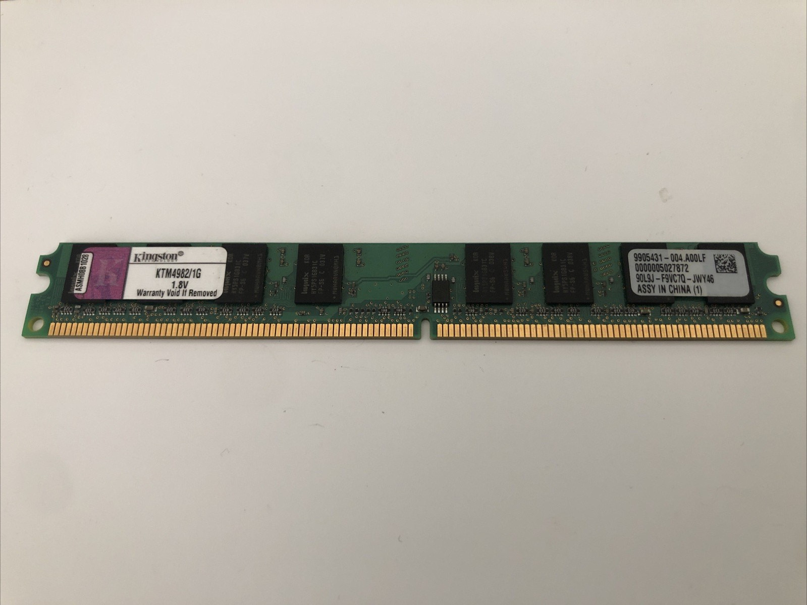 Kingston 1GB PC2-5300 DDR2-667MHz non-ECC Unbuffered KTM4982/1G