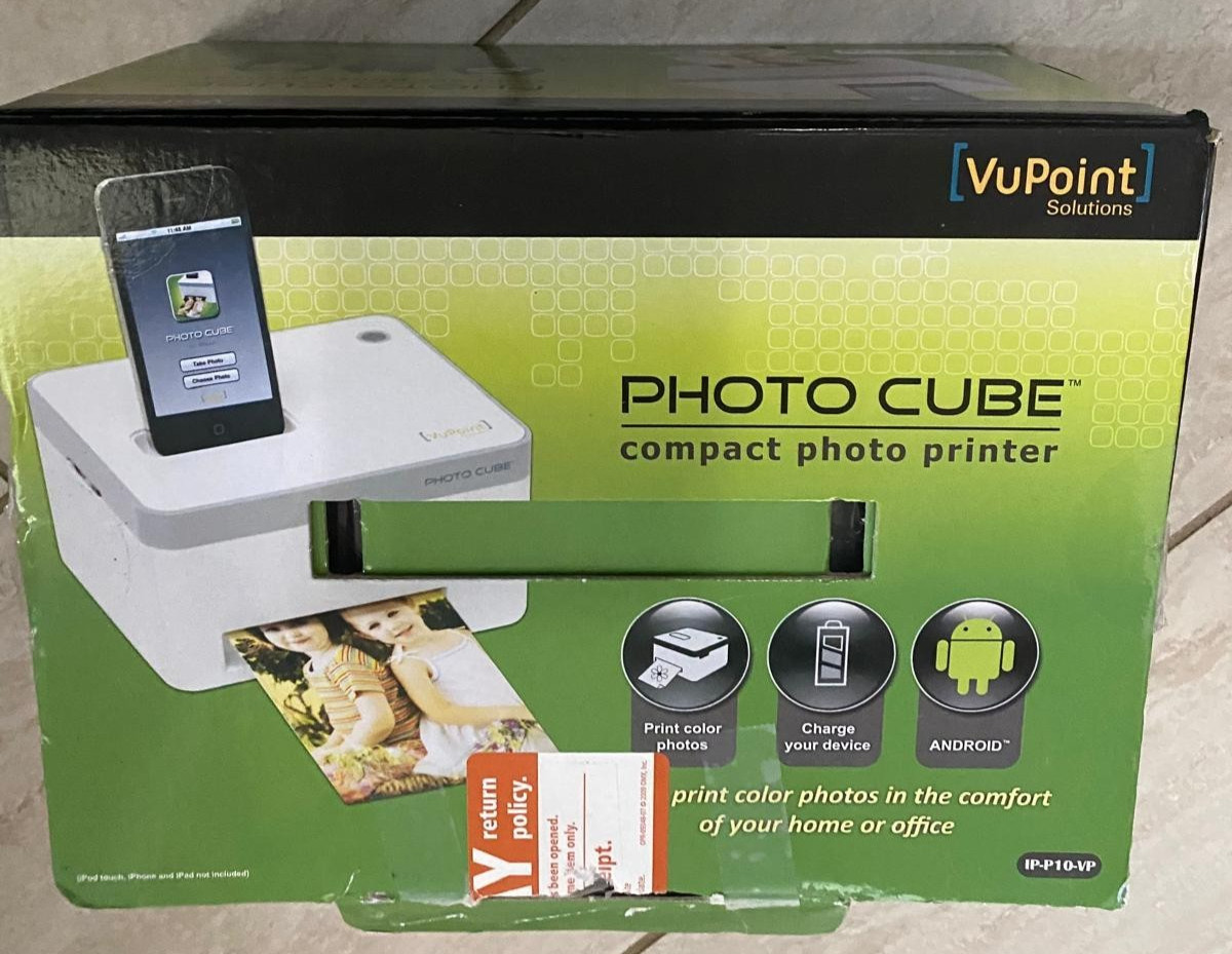 VuPoint Solutions PHOTO CUBE Compact Photo Printer IP-P10-VP