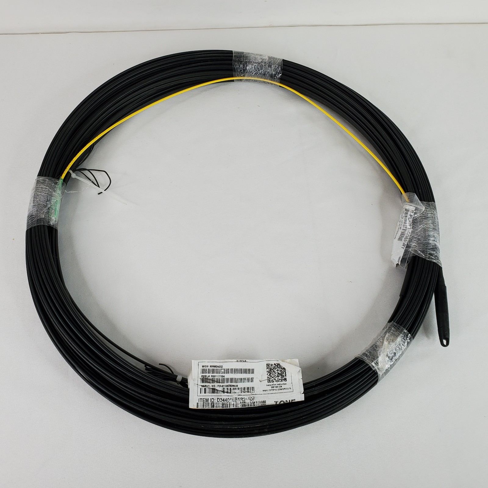 Corning OPTITAPDRP 1F SM ROC TDRP Pushlok APC/SCAPC Drop Fiber Optic Cable 150FT