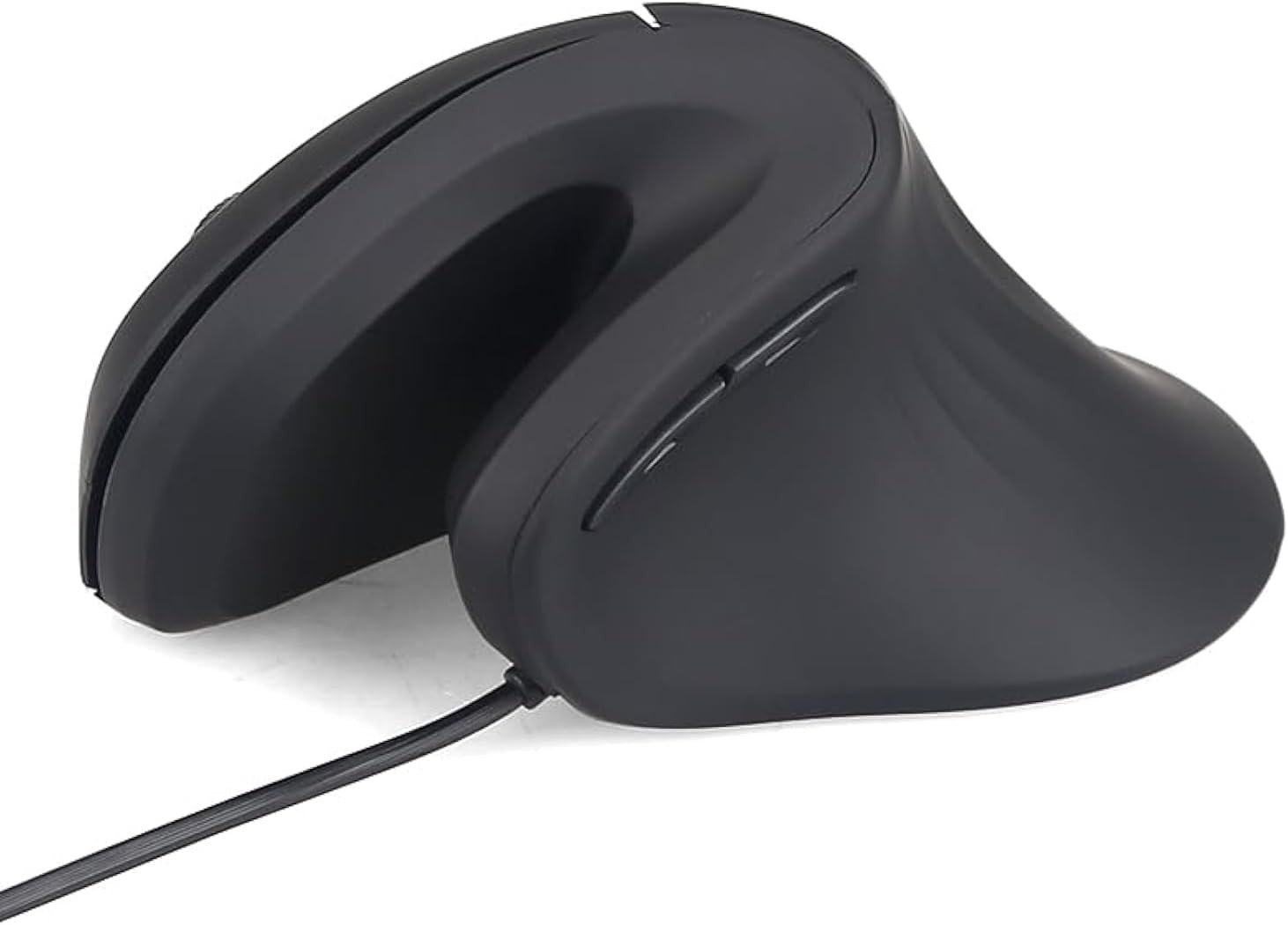 HXMJ Vertical Mouse Wired USB Ergonomic Optical Silent Click Black