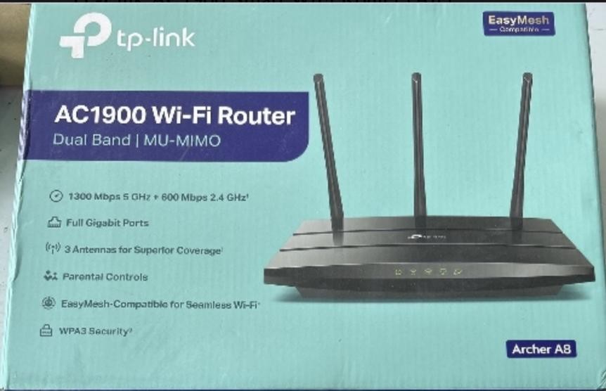 TP-Link AC1900 Smart WiFi Router (Archer A8) -High Speed MU-MIMO Wireless Router