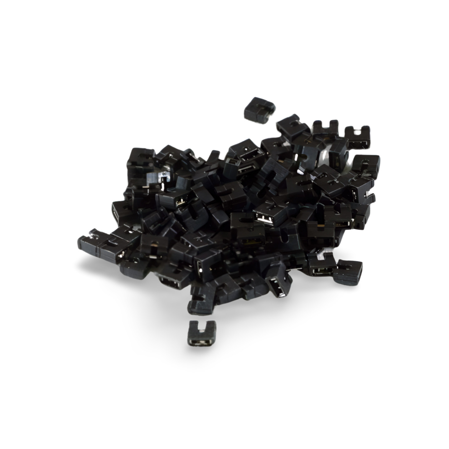100 Pack Laptop Hard Drive Micro Jumpers 2mm 2 Pin - Black