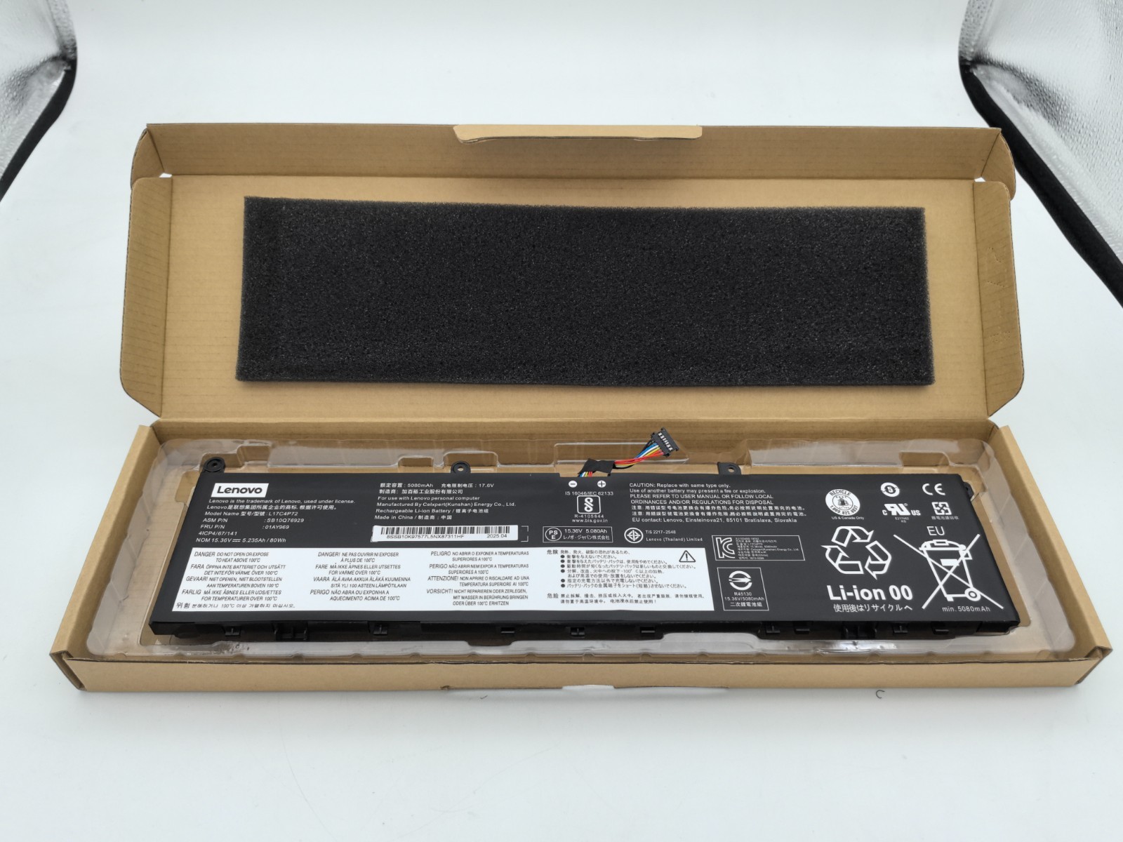New Genuine L17C4P72 L17M4P72 Battery For Lenovo ThinkPad X1 Extreme 2nd 01AY969