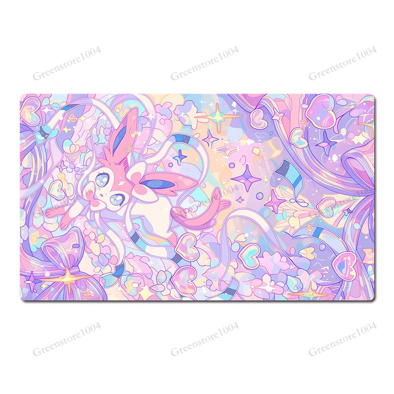 Sylveon Board Game Pokemon Table Playmat TCG CCG Mat Gaming Pad Mousepad & Bag