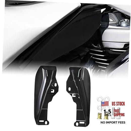Black Mid Frame Air Deflector Compatible for Harley Touring 2024 Gloss Black