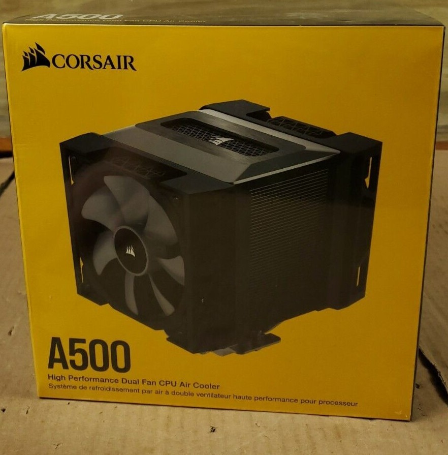 Corsair Super Chilled High Performance Dual Fan CPU Air Cooler A500 New Sealed