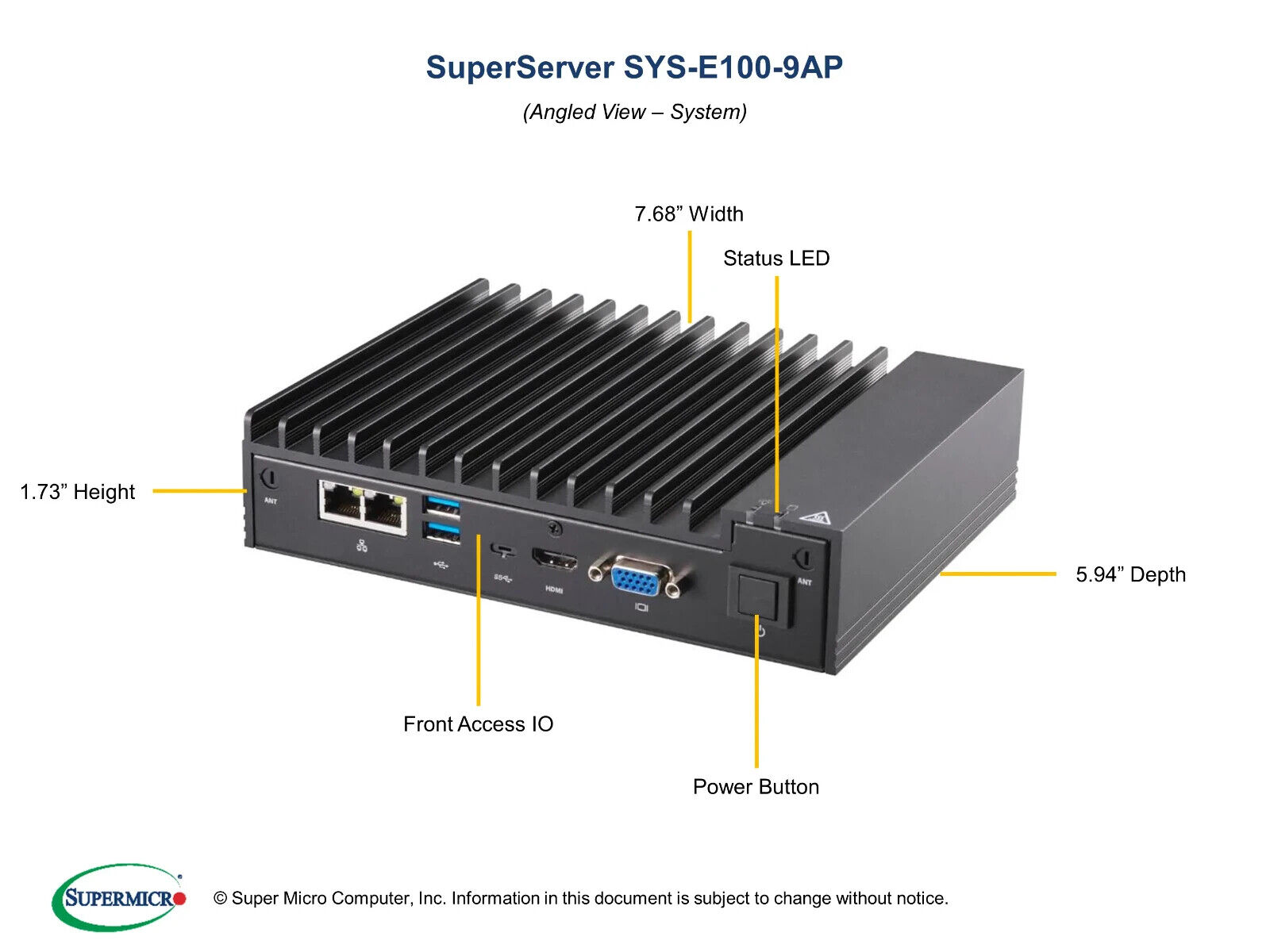 ✅*Authorized Partner*Supermicro SuperServer SYS-E100-9AP W/ (A2SAN-E)