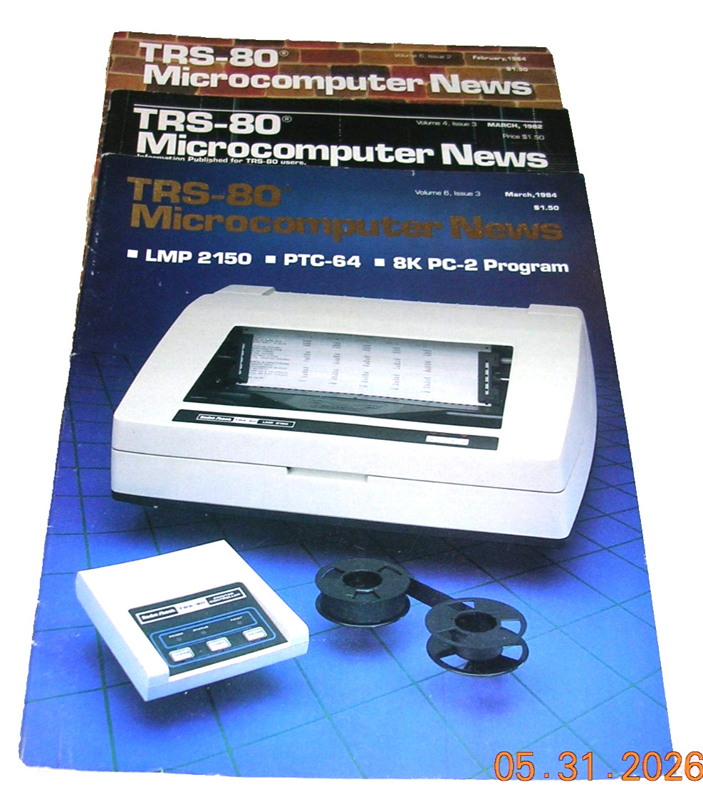 Vintage TRS-80 Microcomputer News Magazine Lot of 3 1982 1984 Radio Shack Tandy