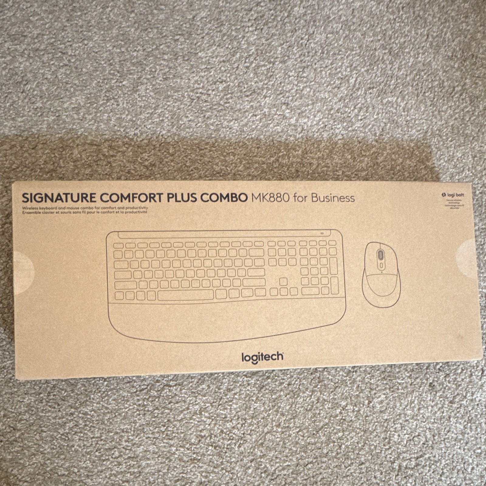Logitech Signature Comfort Plus MK880 Wireless Bluetooth Keyboard & Mouse, Black