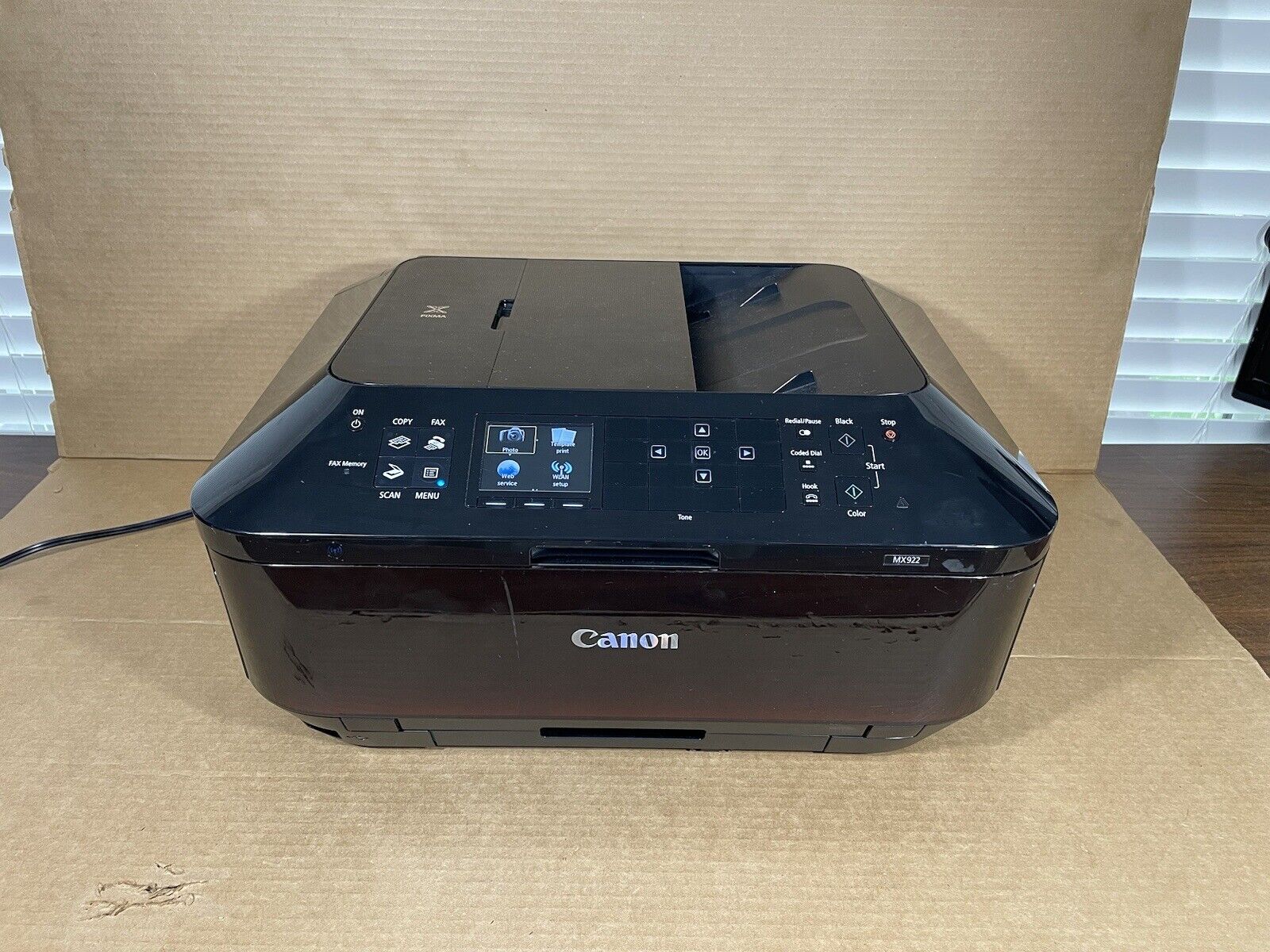 Canon PIXMA MX922 Wireless Office All-in-One Printer - Tested Works Comes W/ Ink