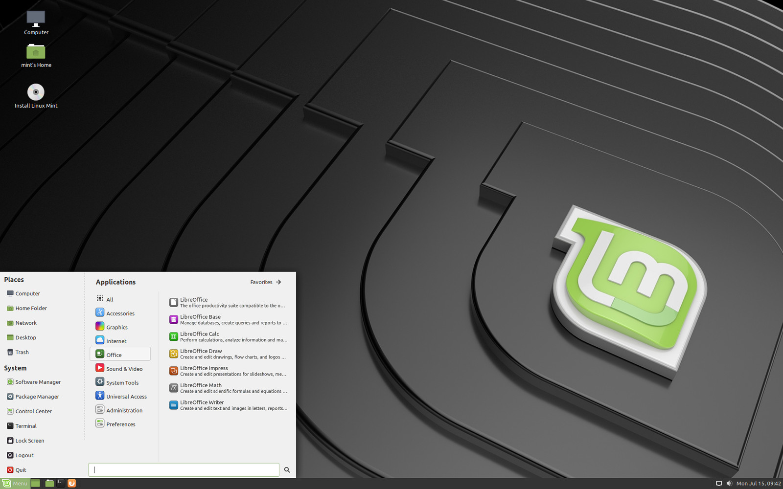 Linux Mint 19.2 Mate Edition Tina 64-bit Linux Live Install 16 GB USB 2.0 PC Mac