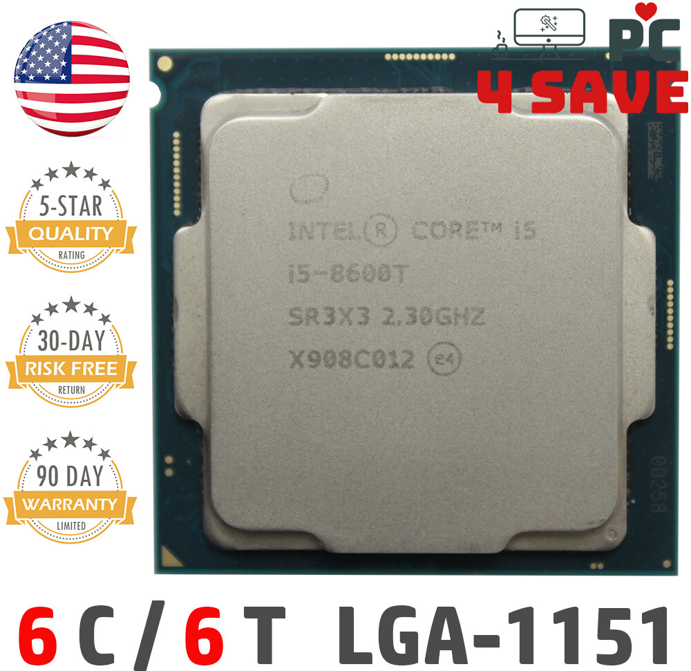 8th Gen Intel Core i5-8600T CPU 2.3 GHz (Turbo 3.7 GHz) 6-Core 9M LGA-1151 SR3X3