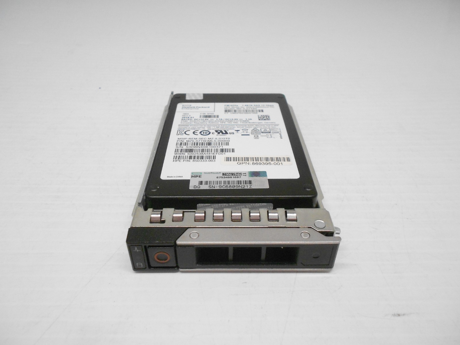 Samsung 7.68TB SSD SAS 2.5" 12Gb Dell Server Hard Drive R440 R540 R640 R740 8TB