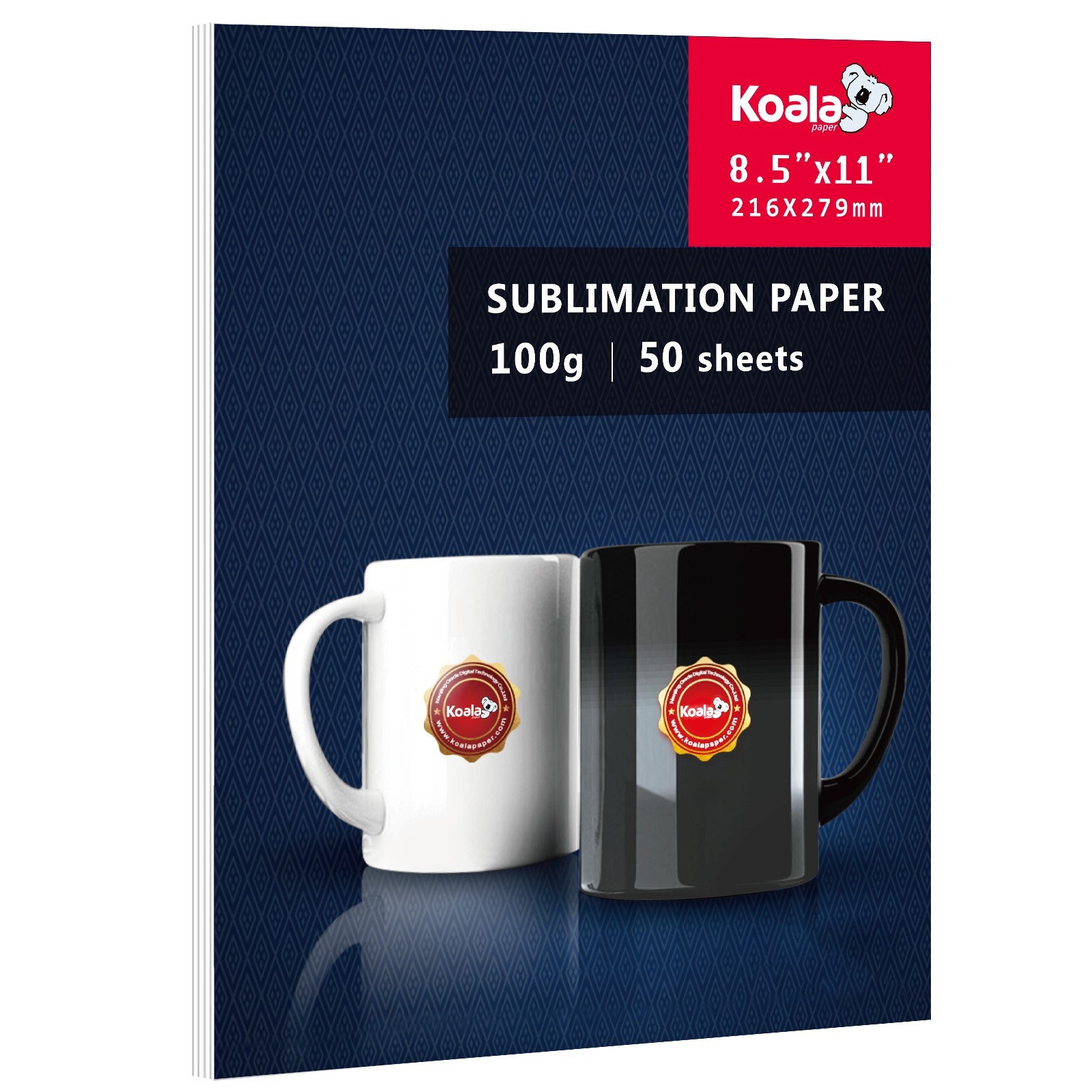 Koala Sublimation Paper 8.5x11 Inkjet Heat Transfer Cotton Poly T-shirt 100gsm