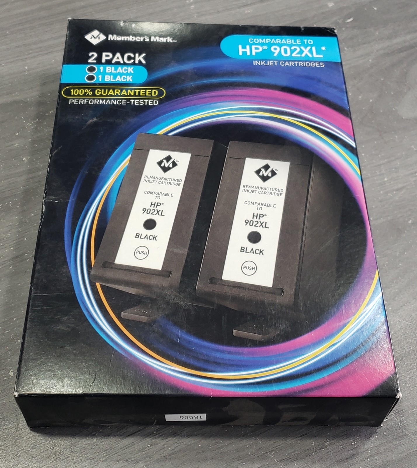 MEMBER'S MARK TONER COMPARABLE TO HP 902XL 2 PACK, BLACK INK *DISTRESSED PKG