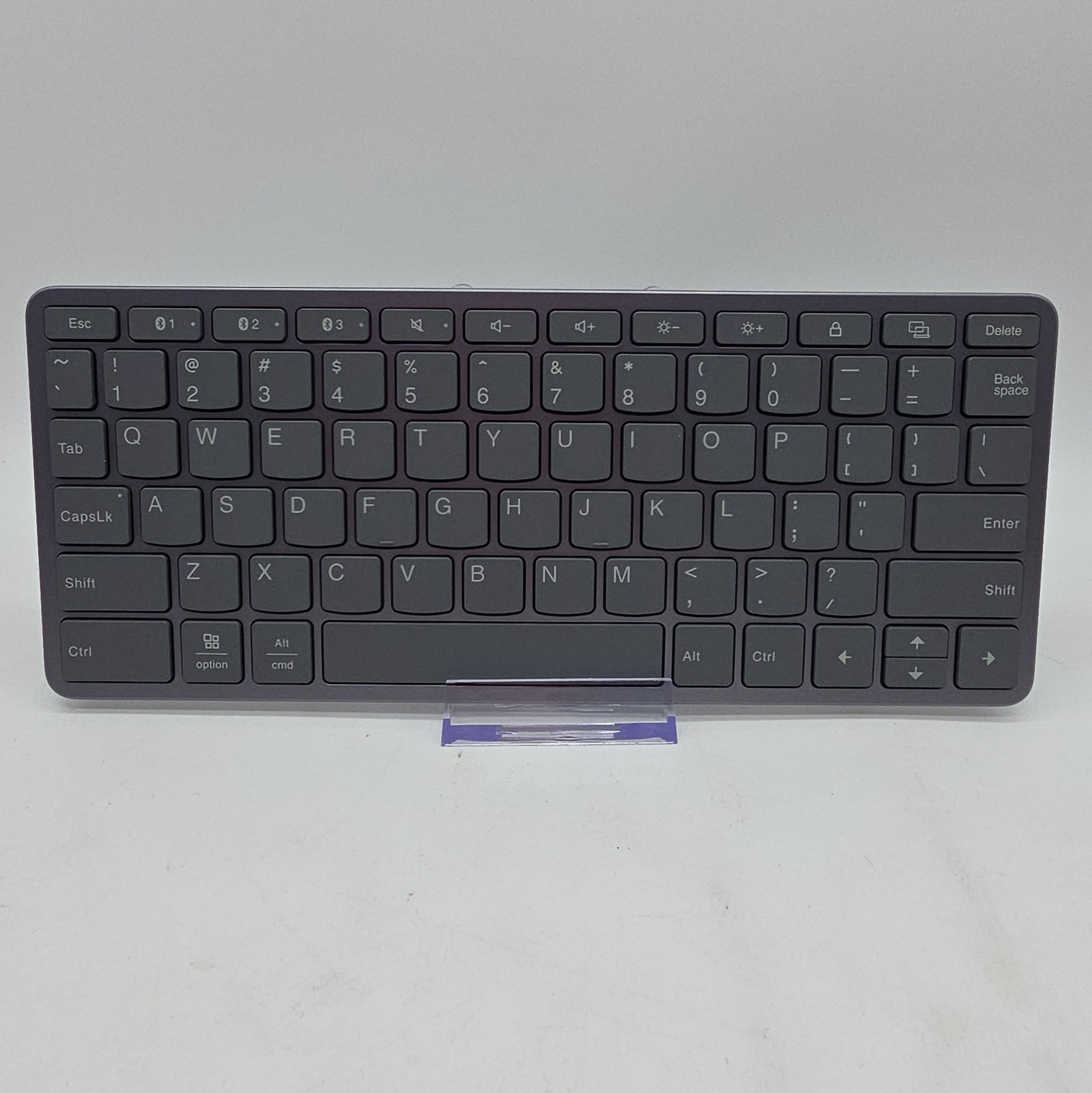 Lenovo Multi-Device Wireless Bluetooth Keyboard Gray Rechargeable ZG38C05810