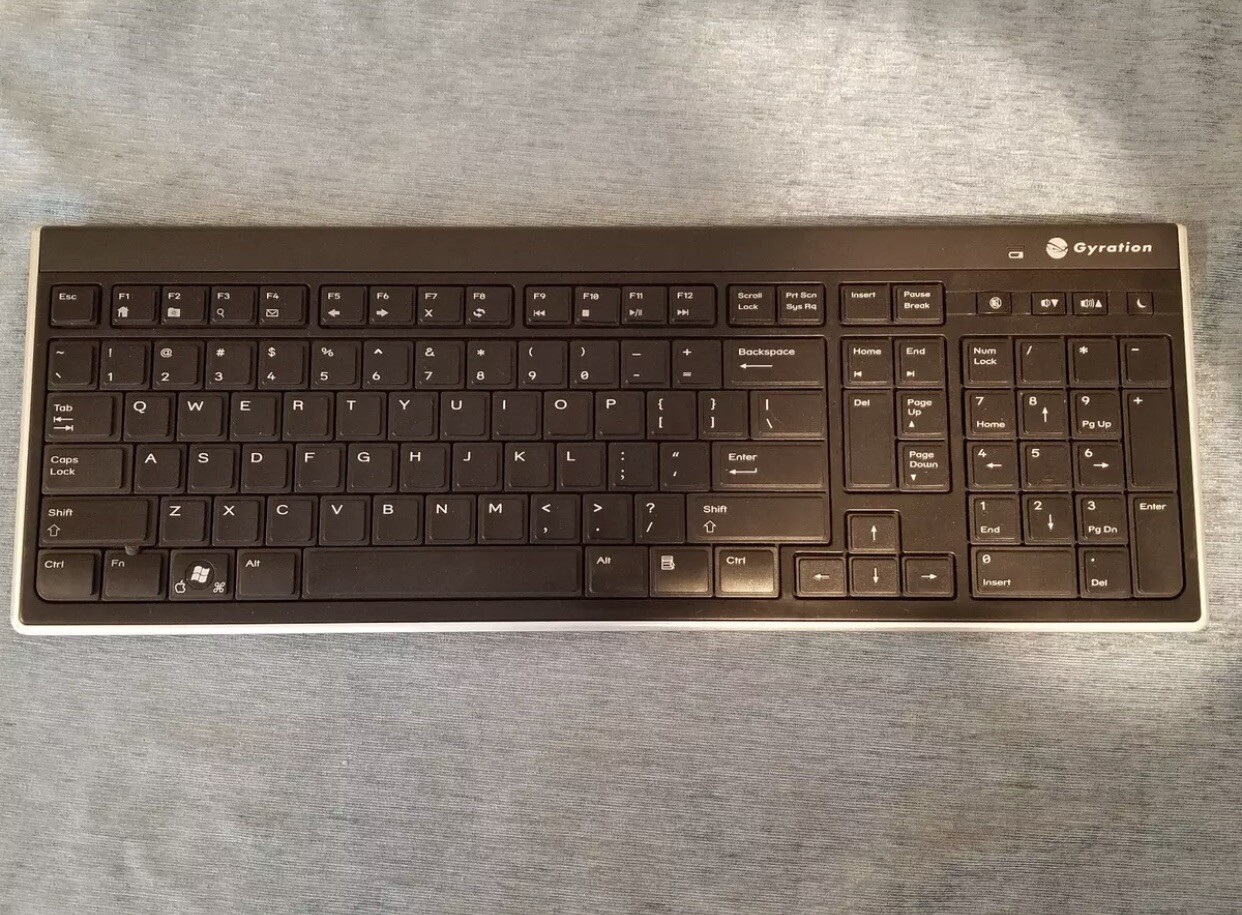 Gyration Low Profile Wireless Keyboard-US Model AS04108 Mar-18