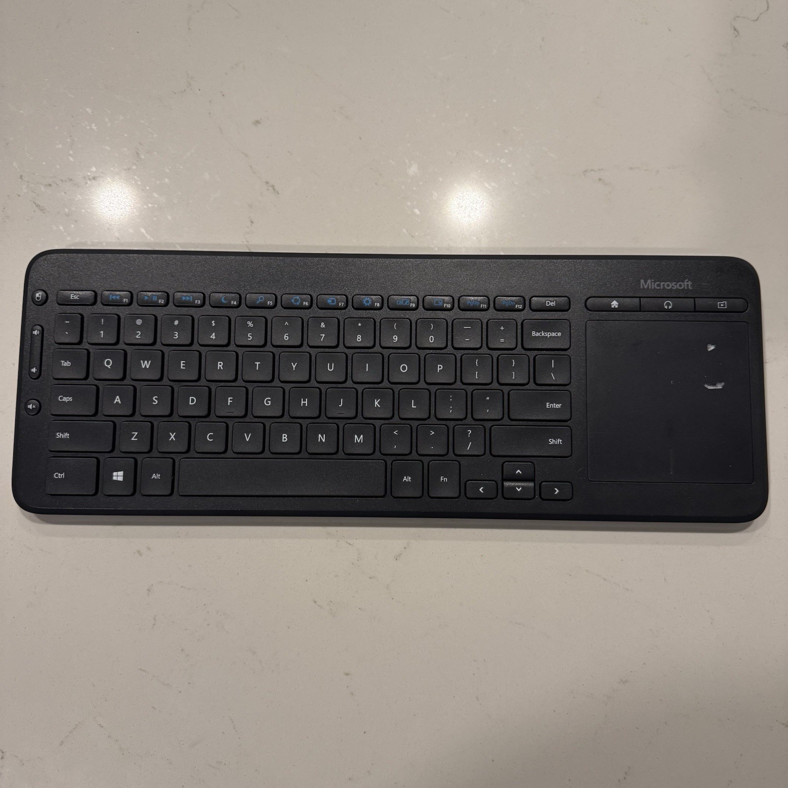 Microsoft All in One Wireless Keyboard 1632 Track Pad No Receiver Dongle
