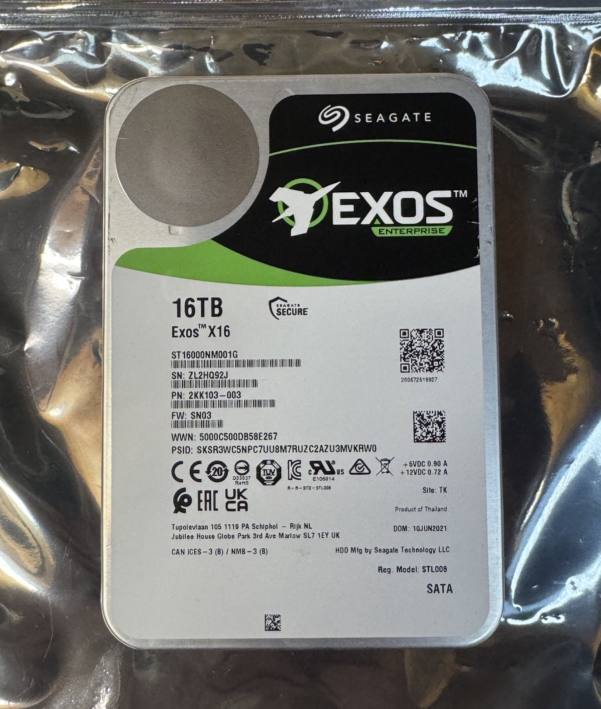✅ NEW 0 HOURS ST16000NM001G Seagate Exos X16 16TB 7200RPM SATA 6Gb/s 256MB