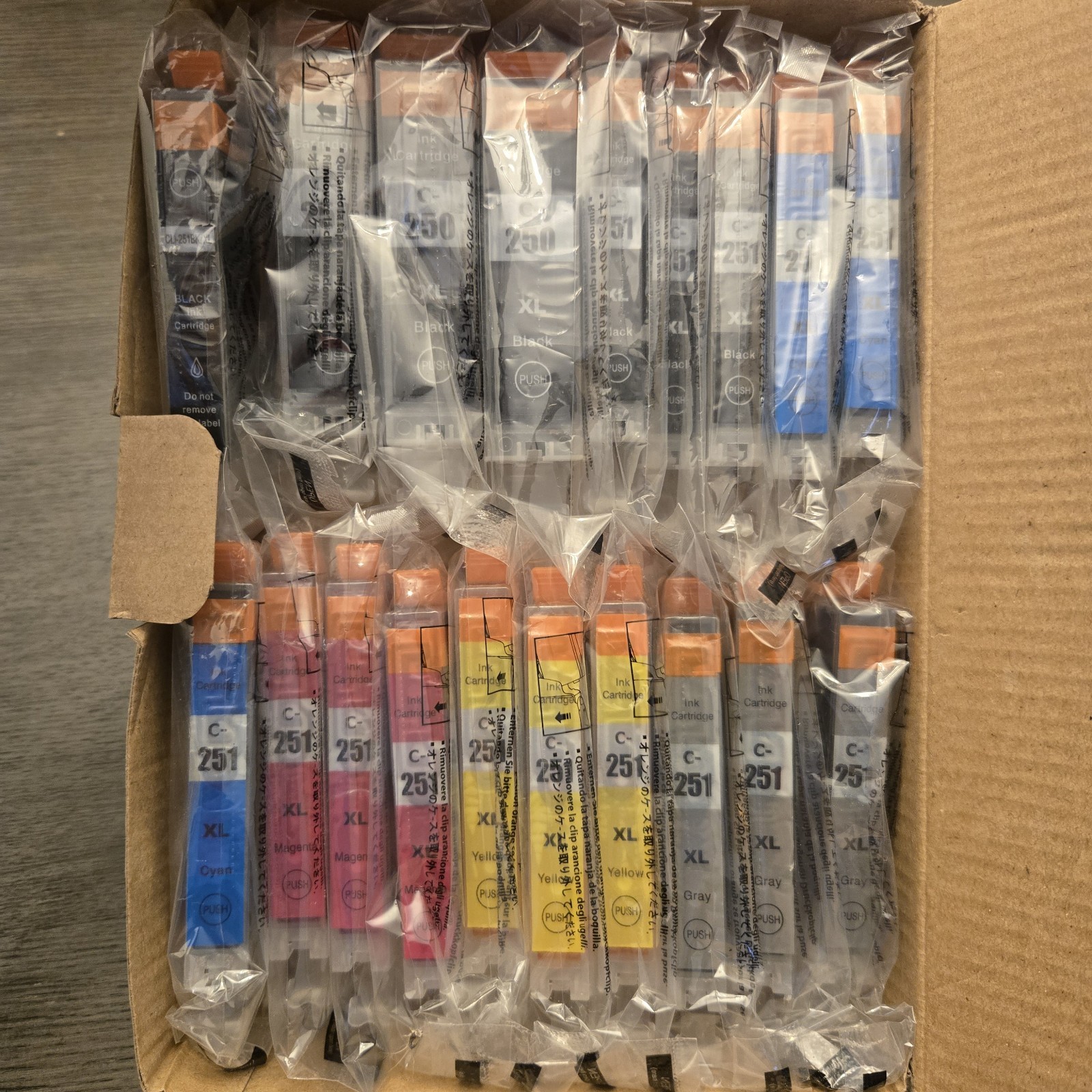 Compatible Ink Cartridges for  Canon 250XL / 251XL | 18 Cartridges for PIXMA