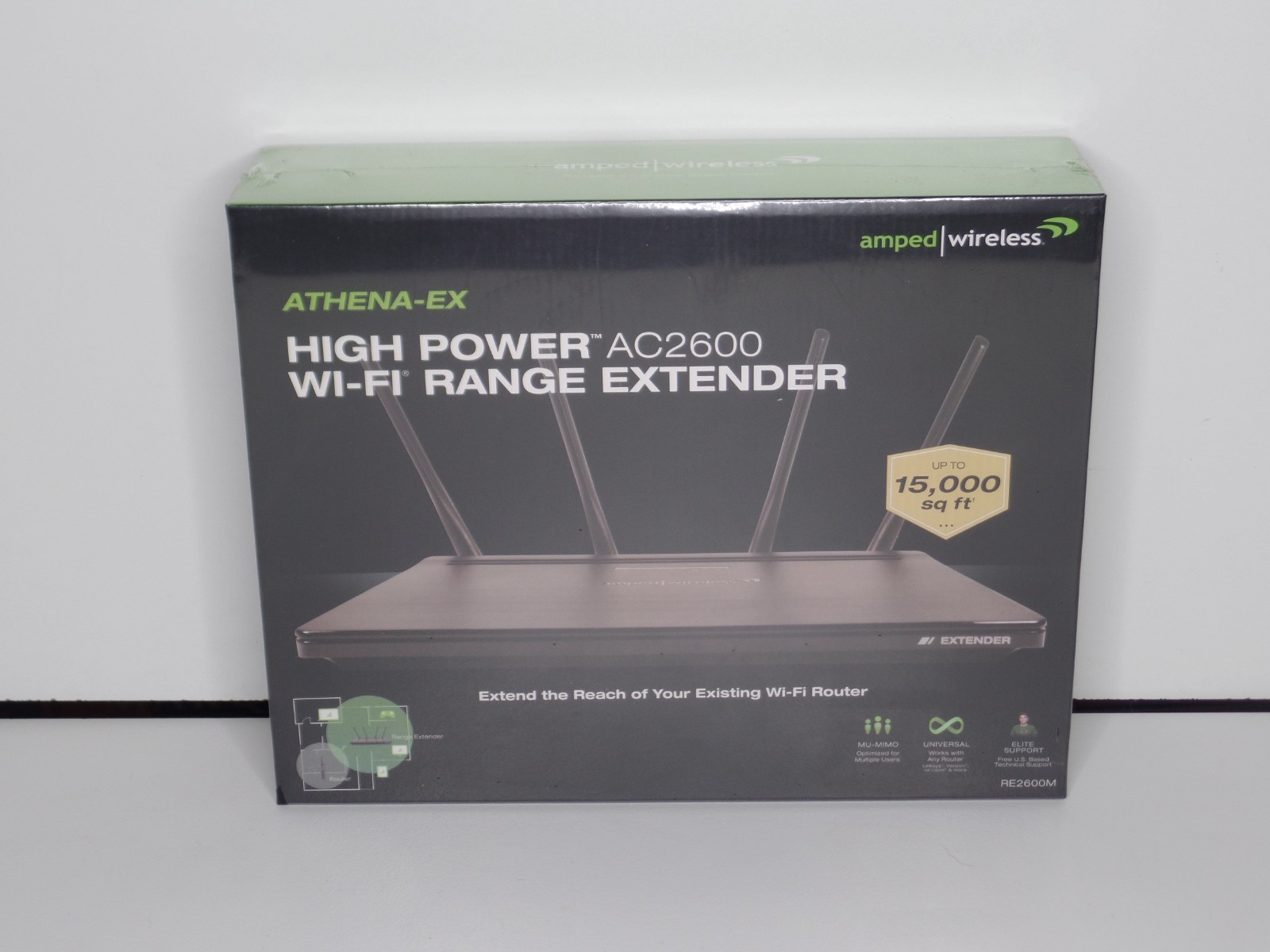 Athena-EX High Power AC2600 Wi-Fi Range Extender Sealed RE2600M Amped Wireless