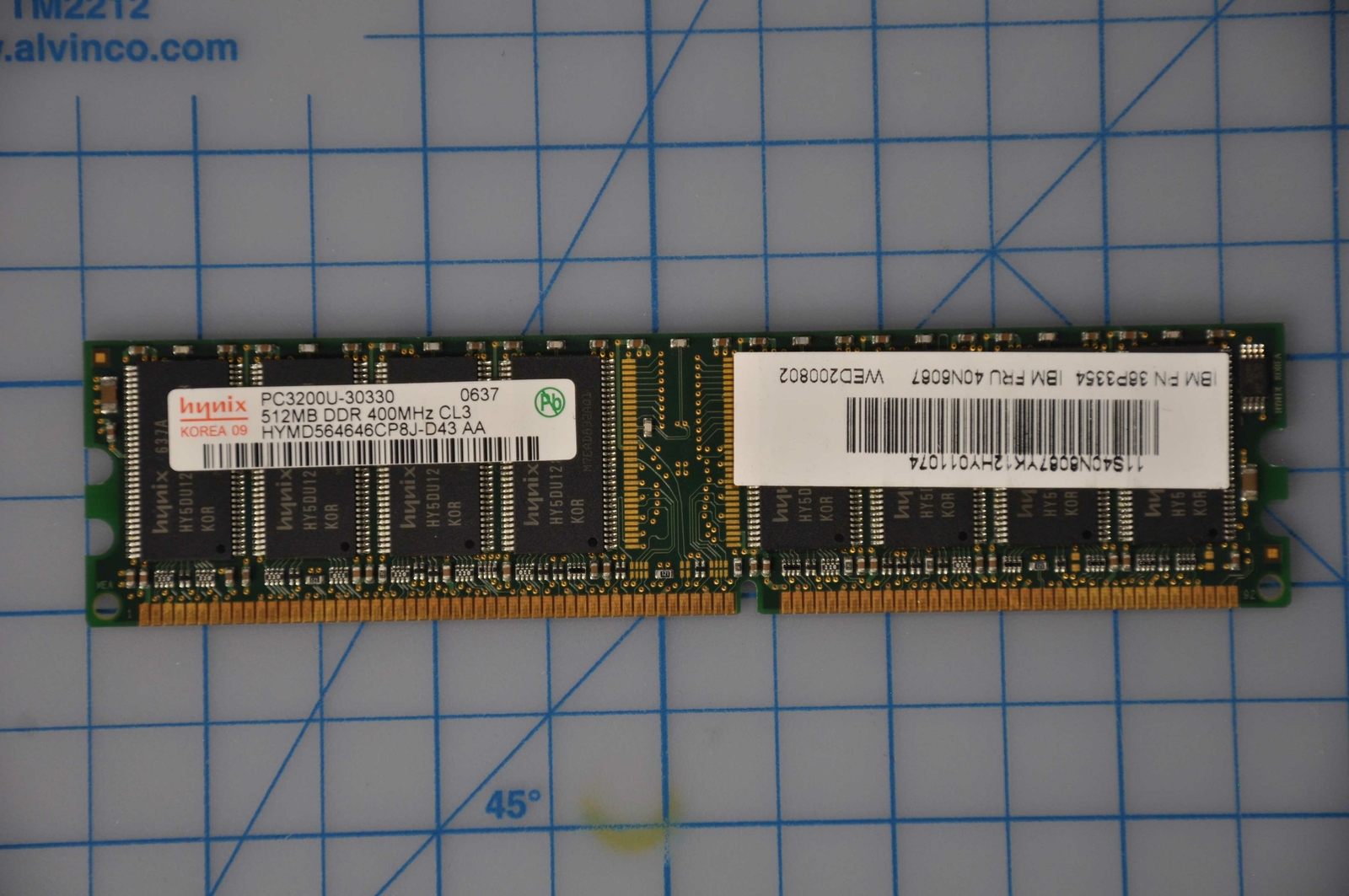 IBM 512Mb PC3200U Ddr-266Mhz Non-Ecc Unbuffered Cl2.5 Dimm Memory Module 40N6067