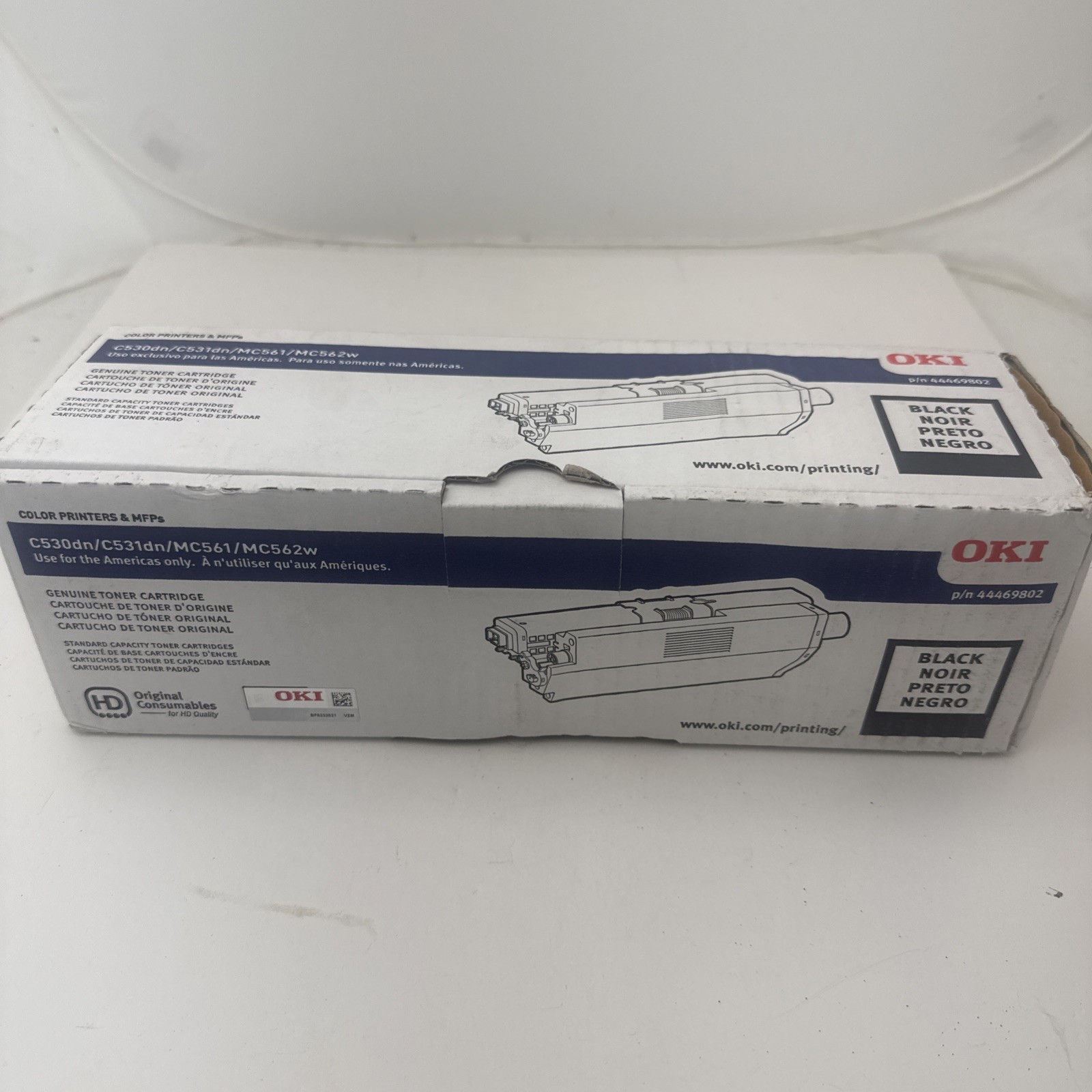 OEM Oki 44469802 High Yield Black Toner Cartridge for C530dn/MC561 New Sealed